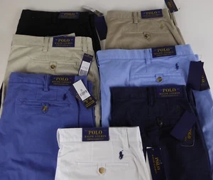Pantalones cortos de sarga Polo Ralph Lauren elásticos de calce clásico mezcla algodón nuevo con etiquetas $75-85 - Imagen 1 de 31