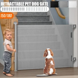 150cm/180cm Retractable Safety Guard Baby Stair Gate Latch Toddler Pet Dog Puppy - Picture 1 of 13