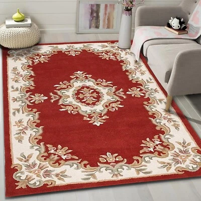 Hand-Tufted Royal Aubusson Wool Rug – Antique Style, High Quality Oriental Rug. - Image 1 of 4