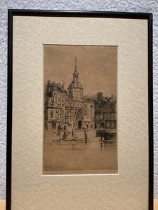 Grabado Charles J. Watson Dordrecht 1889  - Imagen 1 de 6