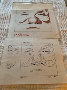 ARTEMIS VINTAGE (1997) HP NEEDLEPOINT "SANTA CLOSE" 97-2 WITH INSTRUCTIONS - Picture 1 of 6