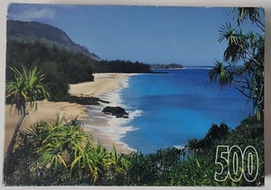 500 piezas vintage Rose Art. Rompecabezas de Lumahai, playa de Hawaii - Imagen 1 de 6