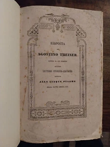 Risposta ad Agostino Theiner contro il suo scritto intitolato Alle Cinque piaghe - Bild 1 von 1