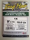 Frog Hair Fluorocarbon Tapered Leader Stiff Butt/ Supple Tip 1X 9 Ft 10 lb