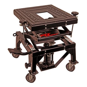 Pit Posse Motorcycle ATV Scissor Floor Jack Lift Stand with Caster Wheels - Picture 1 of 2