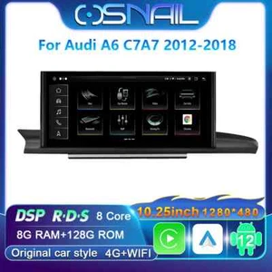 Car Radio For Audi A6 C7 A7 2012-2018 GPS Video Player CarPlay Stereo IPS Screen - Picture 1 of 24