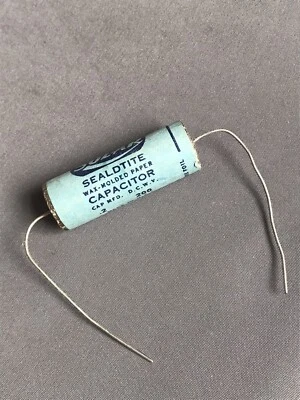 Condensador de papel moldeado en cera NOS Solar Sealdtite .2 uF 200V Foto 1 de 4