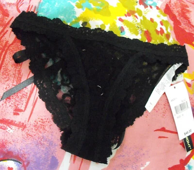 NUEVO BRAGUITA BIKINI BRASILEÑA CON CORDONES HANKY PANKY 482911 NEGRA DESPUÉS DE MEDIANOCHE S Foto 1 de 2