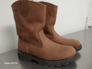 Botas Wolverine Work Wellington Cuero Superior Suelo Resistentes Usadas Una vez 10EW Ceja - Imagen 1 de 11