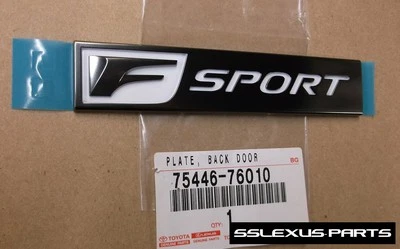 Lexus CT200H (2014-2017) OEM Genuine REAR FSPORT F SPORT EMBLEM 75446-76010 - Image 1 of 4