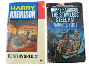 2 Harry Harrison ORBIT Deathworld 2 Les Edwards Th Stainless Steel Rat Wants You - Imagen 1 de 4