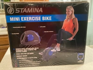 Stamina Adjustable Mini Exercise Bike with Smooth Pedal System NEW NIB Blue - Picture 1 of 3