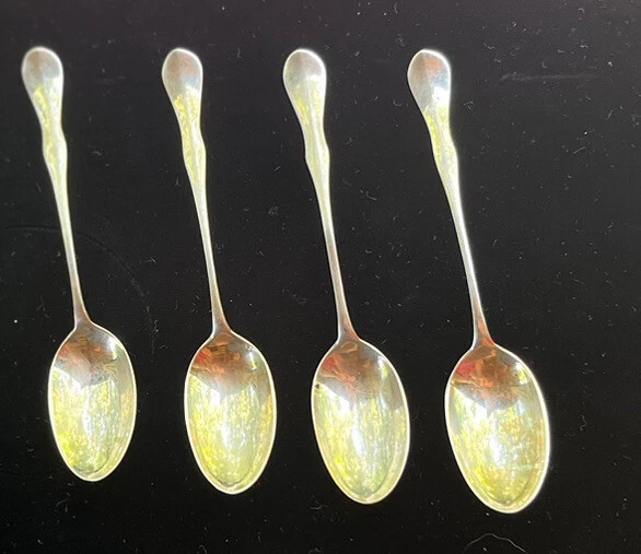 4 PCS Queen Anne Williamsburg by Stieff Sterling Silver Demitasse Spoons - Image 1 of 2