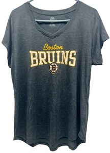 NHL Boston Bruins Mujer Gris Alto-Bajo Cuello en V Talla XL - Imagen 1 de 7