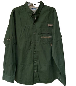 Columbia PHG Shirt Performance Hunting Gear Bucktail Green Camouflage LongSleeve - Picture 1 of 20