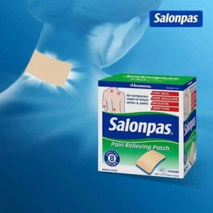 Salonpas 100 Pain Relieving Patches Medium 7.2 x 4.6cm Exp 12/2027 Made in Japan - Picture 1 of 7