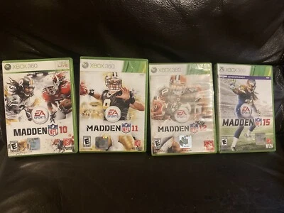 Xbox 360 4 Football Game Lot NFL Madden 11, Madden 12, Madden 13 , Madden 15 - Image 1 of 2