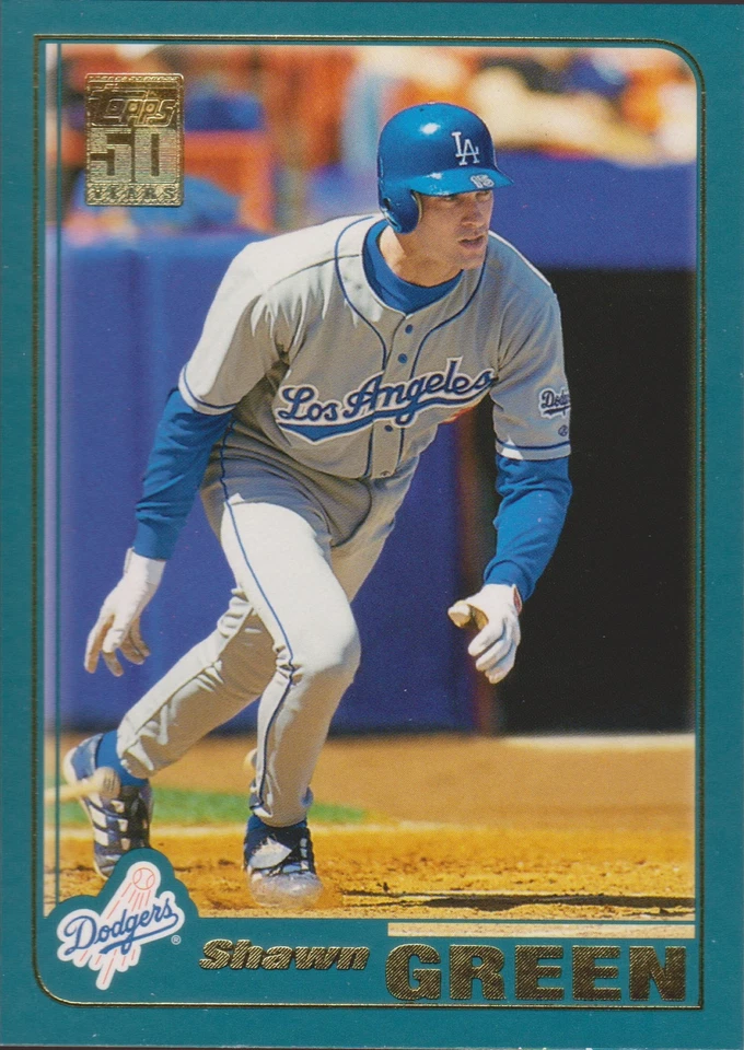 2001 Topps Shawn Green #20 Los Angeles Dodgers Baseball Card - Image 1 of 1
