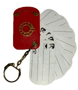 Vintage 1960s Plastic Phone Number/Address Book Keychain Granny Core Memorabilia - Picture 1 of 10