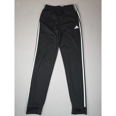 Pantalones de chándal Adidas de 3 rayas - XL (18/20) - negros/blancos Foto 1 de 4