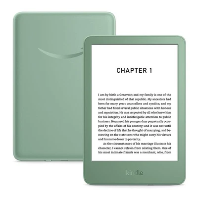 Amazon Kindle (newest 11th gen) 16GB Lightest most compact Kindle Green No Ads - Image 1 of 4