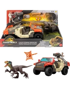 Jurassic World Rebirth Launch N Vehículo de Batalla, 1 Figura Humano 1 Raptor, Torreta - Imagen 1 de 6