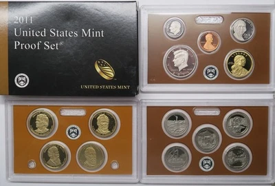 2011 S US Mint 14 Coin Clad Proof Set Original Box and COA Complete - Image 1 of 4