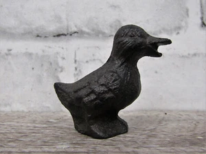 Fun Tiny Wee Miniature Rustic Primitive 1 7/8" tall Cast Iron Duck Bird Toy - Picture 1 of 5