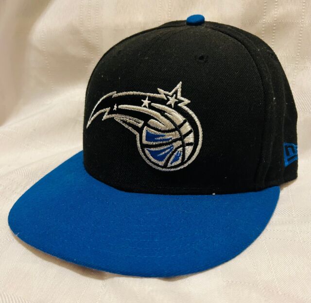 New Era Orlando Magic Fitted Hat Size 7 3/8 Rare Vintage VTG NBA Black  White