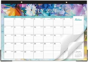 2024-2025 Desk Calendar - July 2024 - December 2025, 18 Months Large Blue - Picture 1 of 8