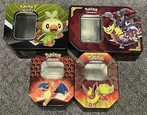 4 LEERE POKEMON TINS (OHNE KARTEN) 3 - 2019 MIT CHARIZARD UND 1 - 2020 - Bild 1 von 9