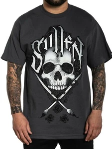 Sullen Men's Bola Badge Tee Tattoo Inspired Skull Logo Short Sleeve T-shirt - Picture 1 of 3