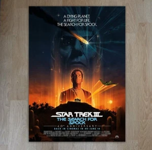 Star Trek III Die Suche nach Spock 1984 40th Anniversary Film A3 Poster - Bild 1 von 1