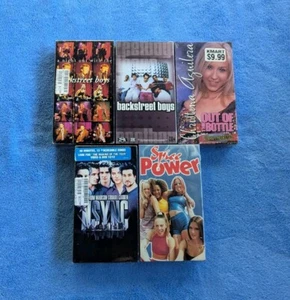 TEEN POP 5 VHS Kassetten Lot 1990er Christina Aguilera N'sync Backstreet Boys Spice - Bild 1 von 4