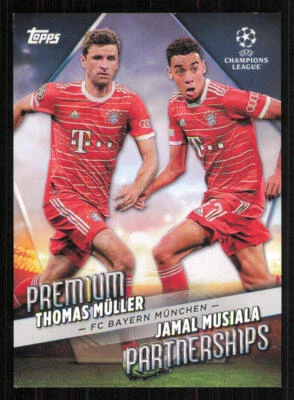 2022-23 Topps UEFA Club Competitions Premium #PP10 Thomas Muller/Jamal Musiala - Image 1 of 2
