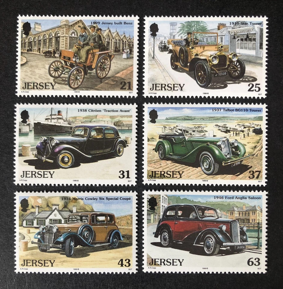 JERSEY 1999 MNH VINTAGE CARS SET WITH FREE UK P&P - Image 1 of 1