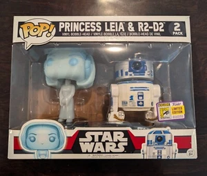 Funko Princess Leia Holographic & R2-D2 SDCC 2017 San Diego Comic-Con Sticker!! - Picture 1 of 7