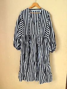 Black & white Cotton Handblock Prints & Summer Cotton Dress Beautiful gift item - Picture 1 of 6