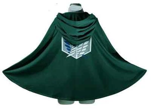 Attack on Titan Anime Shingeki no Kyojin Cloak Cape Cosplay Halloween Size XL - Imagen 1 de 3