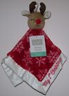 Hudson Baby Red Reindeer Snowflake My 1st Christmas Security Blanket Lovey