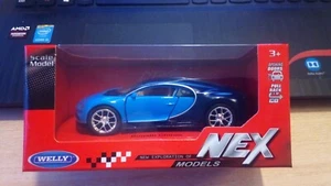 WELLY - BUGATTI CHIRON BLUE 1/34 APROX *NEW* - Imagen 1 de 8