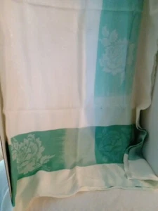 Vintage 1950s Pastel Floral Print Tablecloth 52 x 64 - Picture 1 of 4