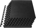 Exercise Mat Interlocking Foam Puzzle Floor Tiles Home Gym Fitness Workout 24 Sq