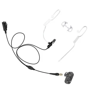 ArrowMax 2-Wire PTT Earphone Clear Tube Earphone for Tait TP9100 TP9140 - Picture 1 of 8