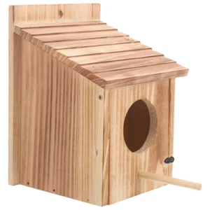 Rustic Wooden Bird House for Nesting Box Unique Design for Outdoors - Picture 1 of 12