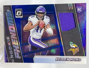 2021 Donruss Optic Kellen Mond RC Rookie Phenoms Blue Hyper Prizm Relic Vikings - Picture 1 of 2