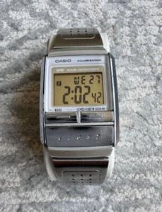 Vintage Casio Illuminator A200 1604 Futurist Stainless Steel Watch - Picture 1 of 8