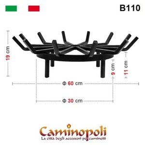 Braciere per il Camino Brucialegna grande tondo in ferro Caminetto BBQ barbecue