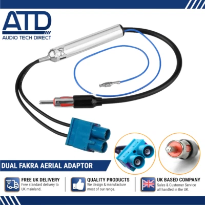 Antena Adaptador Para Seat Altea Ibiza Leon Mk2 Dual Doble Fakra Amplificado S - Imagen 1 de 4