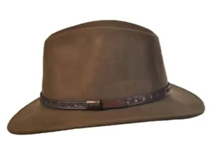 Scala Classico Men's Crushable Outback Felt Hat 100% Wool Dorfman Pacific XL - Picture 1 of 6
